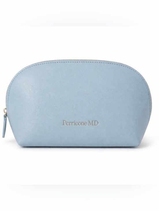 Perricone MD Pastel Blue Cosmetic Case with Brand Embossed Logo - Picture 9 of 9